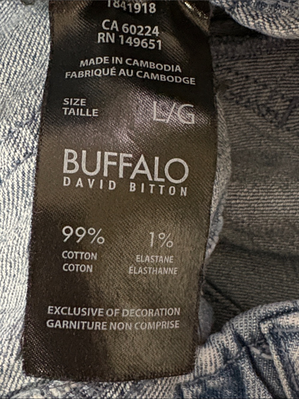 David Bitton Buffalo Pull-on Straight Jean with Convertible Hem - Picture 10 of 10